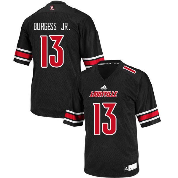 Men Louisville Cardinals #13 James Burgess Jr. College Football Jerseys Sale-Black - Click Image to Close